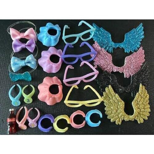 Pet Shop Clothes Accessories Skirt Glasses Bow-knot Wing 12x Random