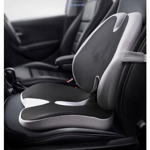 Car Cushion Seat Support Pillow Back Pillow and Hip Pad Relieve Spine Pain Relieve Tailbone and Waist Pressure Long Time Sit