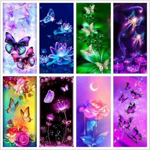 Great 5d diamond painting full set flower 5d diamond embroidery sale butterfly 5d diamond mosaic sale scenic rhinestone pictures