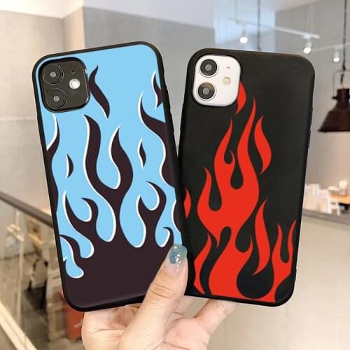 Flame Painted Case For Samsung Galaxy A31 A32 A42 A41 A40 A50 A51 A52 A70 A71 A72 A10 A11 A12 A20S A21 Fire Spitfire Phone Cover