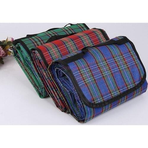 By dhl or ems 50pcs new 150x200cm Waterproof Foldable Outdoor Mat Picnic Mat Plaid Beach Blanket Baby Climb Blanket Multiplayer