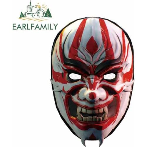 EARLFAMILY 13cm x 8.6cm for Sukiyabashi Jiro Mask Motorcycle Car Bumper Window Stickers Vinyl DIY Occlusion Scratch VAN Decal