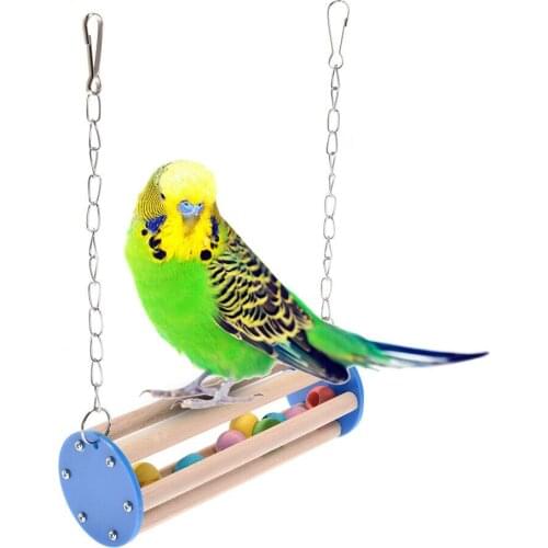 Pet Bird Chew Toys Stand Parrot Ringer Hanging Swing Cage Toy For Cockatiel Para