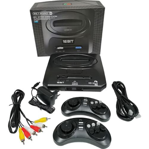 SEGA MD2 Genesis Console 16 Bit HD Entertainment System Many Games Battery Save