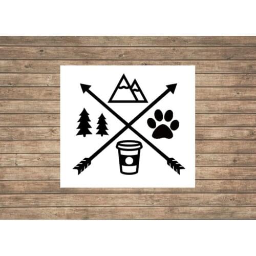 Cute Mountains And Animals Car Sticker Offroad Suv Waterproof Accessories