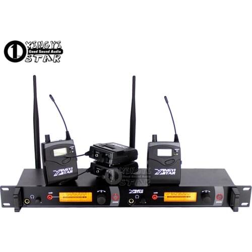 In Ear Monitor Wireless System Stage Professional Monitoring Four Bodypack Receivers With One Cordless Transmitter In Earphone
