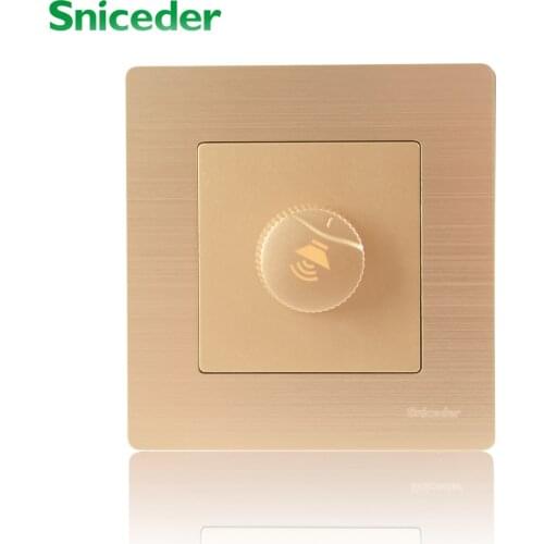 Scinder wall switch and socket type 86 champagne gold wire resistive mixer switch speaker volume controller
