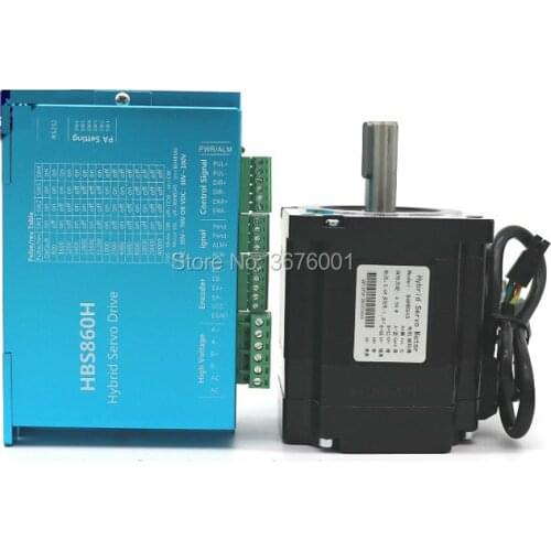 Nema34 4.5Nm 86 Closed-loop Kit Stepper Motor Encoder Hybrid Servo Driver HBS860H With 1.5M lines