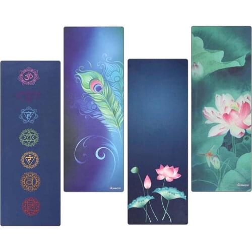 Non-slip Yoga Blanket Printing Portable Folding Travel Yoga Mat Cover Sweat-absorbent Pilates Blanket Exercise Yoga Mat Towel