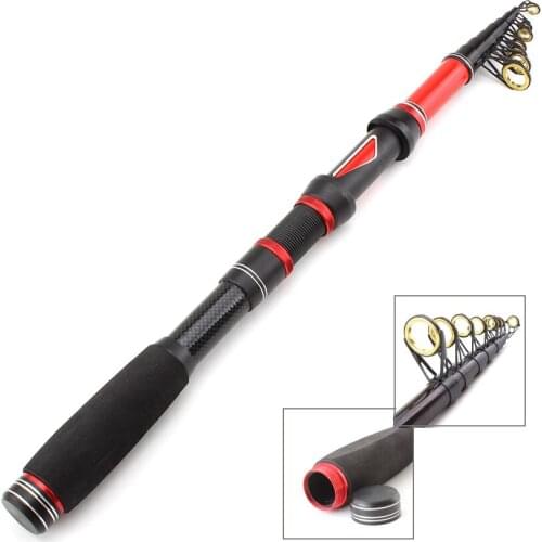 NEW Promotion! 1.8M-3.0M ultrashort Fishing Spinning Rod carbon fishing pole telescopic Travel fishing rod Tackle lure 30-60g