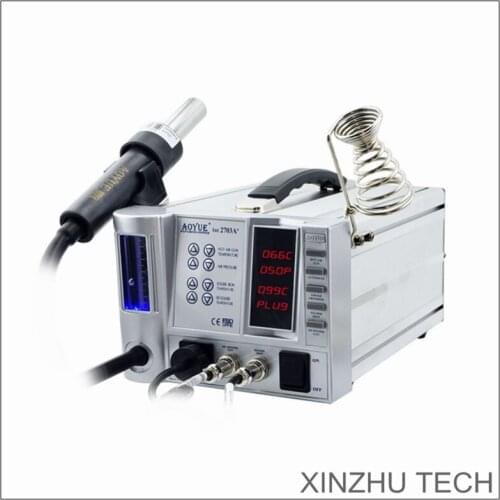 The new AOYUE 2703A+ BGA Rework Station Lead-Free Hot Air Soldering Irom Desoldering Gun For SMT Repair