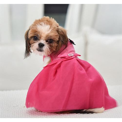 Cat Dog Dress Summer Pet Clothing Shih Tzu Clothes Chihuahua Yorkshire Yorkie Costume Pomeranian Small Dog Outfit Apparel XS