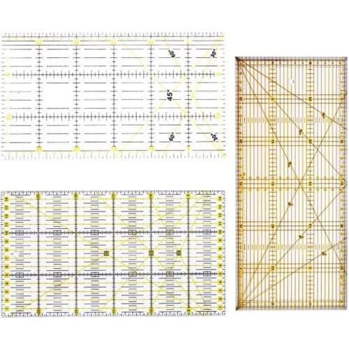 30*15CM Patchwork Measuring Rule DIY Quilting Sewing Patchwork Foot Aligned Ruler Grid Cutting Tailor Craft Scale Sewing Tools