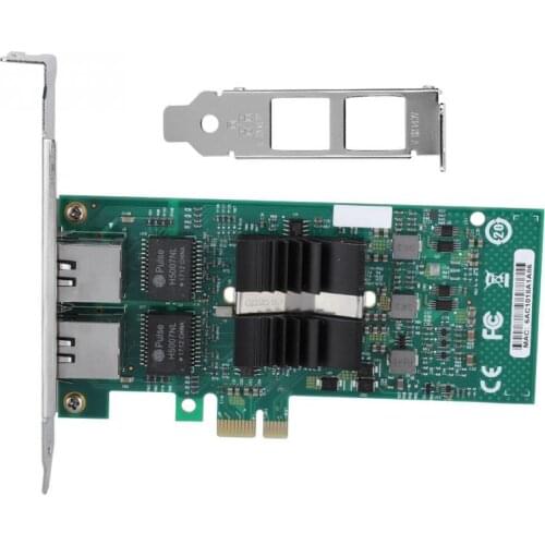 For INTEL 82576-T2 Gigabit PCI-e Dual Port Network Adapter Card Desktop 1000Mbps Server NIC LED 2021 Hot Network Controller