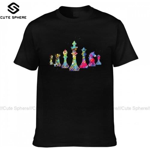 Chess T Shirt Man Cute 100 Cotton Print Tee Shirt Short-Sleeve Summer Tshirt Plus size