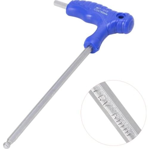 H5/H6 5mm/6mm T-Handle Allen Key Ball Tip Hex Hexagon Wrench Repair Hand Tool