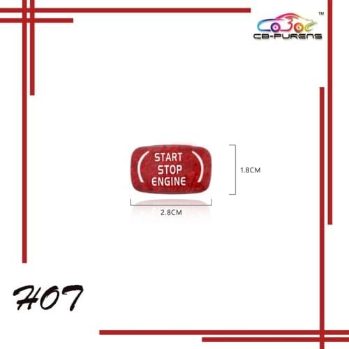 Stick on Style Carbon Fiber Engine Start Button Cover For-Volvo V40 V60 S60 S60L XC60 S80L 1pcs Red/Black Color