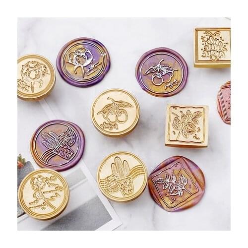 Wax Seal Stamp Head Retro Antique Sealing Wax Scrapbooking Stamps Head Wedding Decorative Wood Handle With Love Map Tree Flower