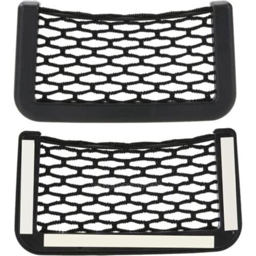 Universal Black Car Net Bag Phone Holder Storage Pocket Organizer Car Mesh Net Holder Pocket for Wallet, Keys, Pens, and MORE