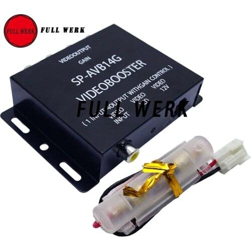 12V 1 to 4 Video Splitter Signal Booster Amplifier for Vehicle Car TV DVD CCTV 1 Input 4 Output