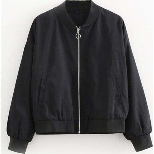 Spring new back print rivet jacket women, stand-collar zipper was thin jacket, dog print coat female