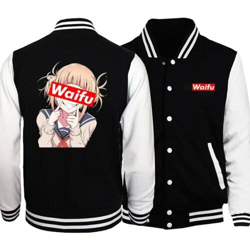 Japan Anime My Hero Himiko Toga Academ Boku No Hero Print Baseball Jackets Men Hip Hop Men Jacket Slim Tracksuit Men Casual Coat