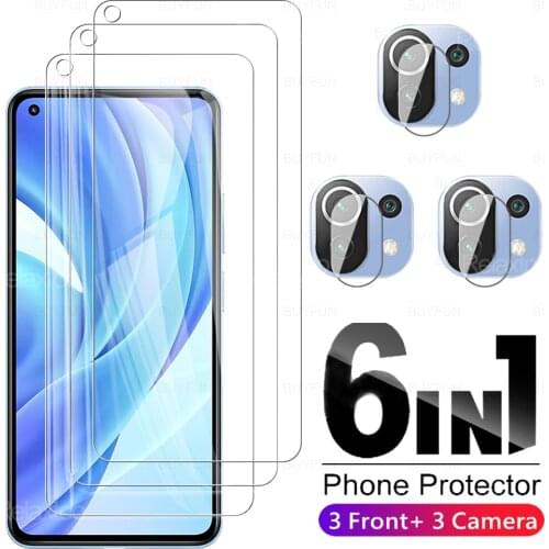 6in1 Screen Protective Glass For Xiaomi MI 11 Lite 4G 5G Safety Glass For xiomi 10 10t lite 10t pro Camera Lens Protective Film