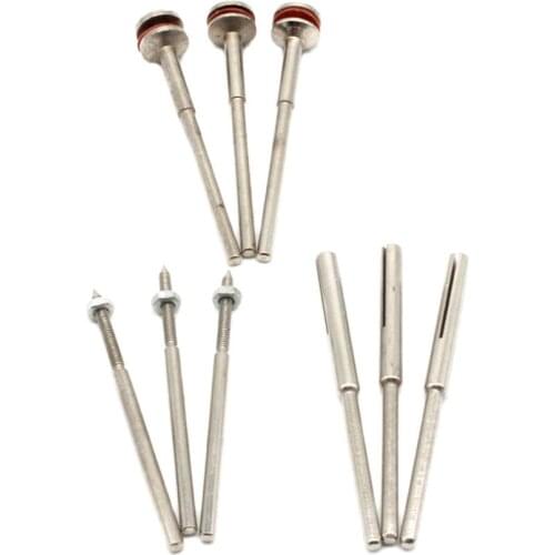 15pcs 2.35mm Shank Sandpaper Clamp Split Mandrels Long Abrasive Holder Clip Rod Carved Point