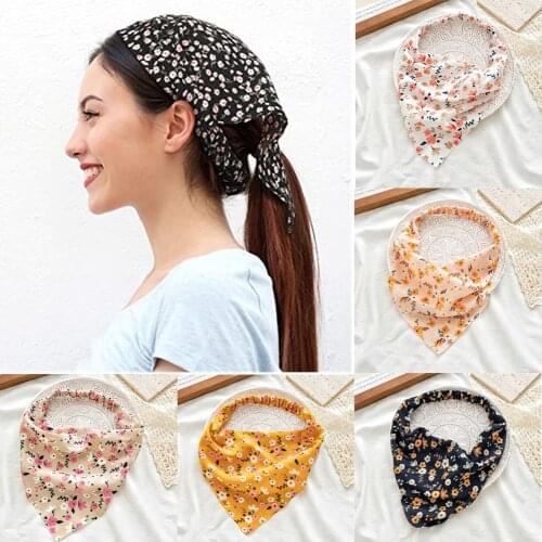 Bohemia Women Bandana Hair Band Scarf Print Paisley Bandanas Headwear Wrist Head Wrap Hair Scarf Headwear Hair Accessories Gifts