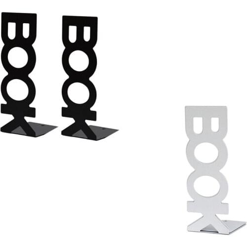 1 Pair Bookends for Library School Book Holder Book Letter Book Baffle