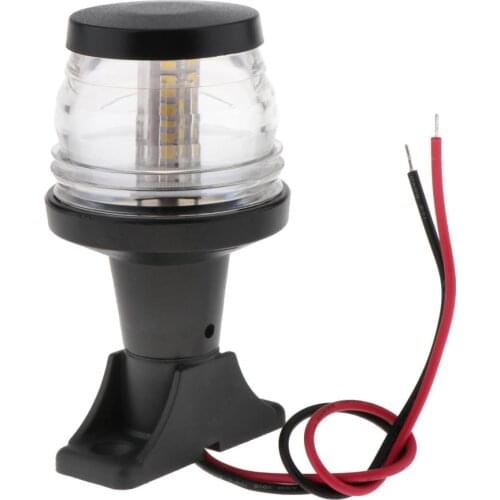 12-24V LED Navigation Anchor Light White 360° Boat Marine Strobe Light All Round