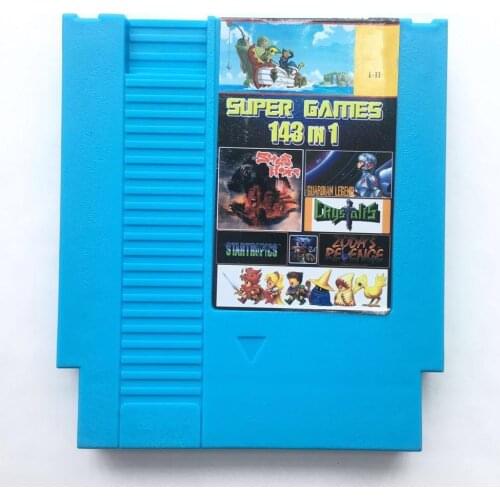 143 in 1 Games collection 72 Pins Game Card For 8 Bit Game Player Drop Shipping