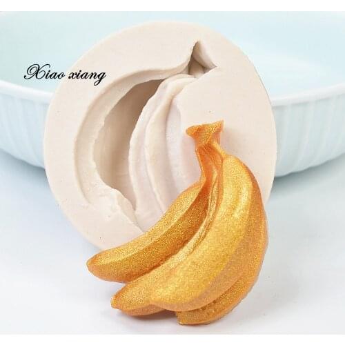 Luyou 3D Banana Silicone Cake Mold Fondant Decorating Cake Tools Fruit Sugar confeitaria Chocolate Candy Soap Candle Molds FM111
