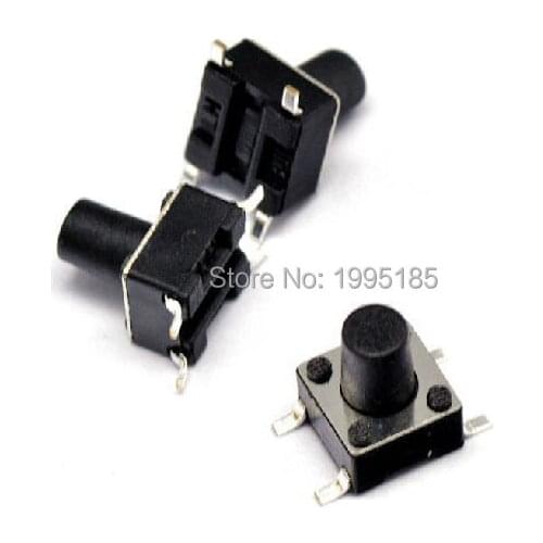 6 * 6 * 8MM SMD 4 feet touch switch micro switch / button switch 6MMX6MMX8MM 100pcs