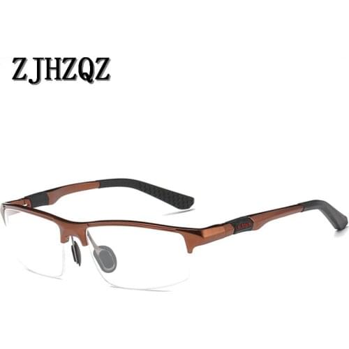 Aluminum Retro Mens Womens Clear Lens Eyeglass Brown Black Frames Reading Fashion Optical Computer Glasses очки мужские женские