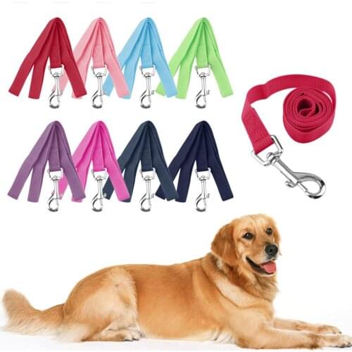 ANGRLY 120*2cm Nylon Lead Leash Recall Pet Dog Puppy Long Training Obedience Multi-function Leash Dog Pet Rope Adjustable