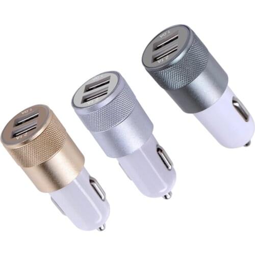 3.1A Auto Vehicle Car Charger Aluminium Alloy For Smart Phone/Tablet IPhone11 X Plus TSLM1 Dual USB Car Charger Adapter