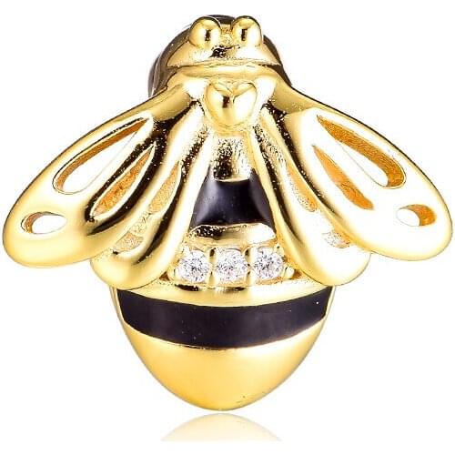 Authentic 925 Sterling Silver Reflexions Queen Bee Clip Charms Fits Pandora Bracelet Stopper Beads DIY Jewelry Making Kralen