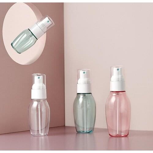 30/60/80/100 ML Fine Mist Travel Bottle Colorful Spray Empty Bottlle Portable Refillable Bottle Mini Plastic Cosmetic Container