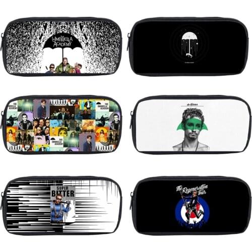 Umbrella Academy Pencil Case Storage Cosmetic Bag Cartoon 3D Print School Supplies Stationery Kids Zipper Make Up Box Purse