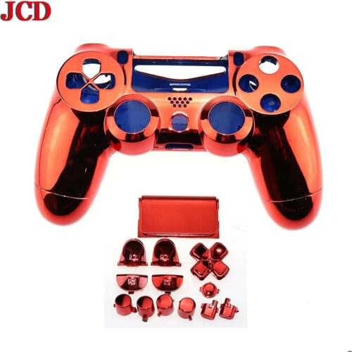 For PS4 V1 Controller Case Cover PlayStation 4 DualShock 4 Wireless Gamepad Plating Chrome Full Set Housing Shell buttons