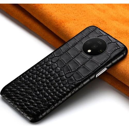 Genuine Cowhide Leather phone case for Oneplus 7T 7 Pro 6 6T 8 Pro Nord Crocodile Grain Cover For One Plus 8 7T Pro 5 5T 7 7Pro