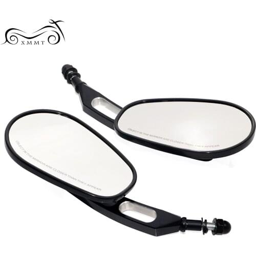 Black Motorcycle Aluminum Rearview Mirrors For Harley Road King Electra Street Glide FLHR FLHX Touring Heritage Softail Classic