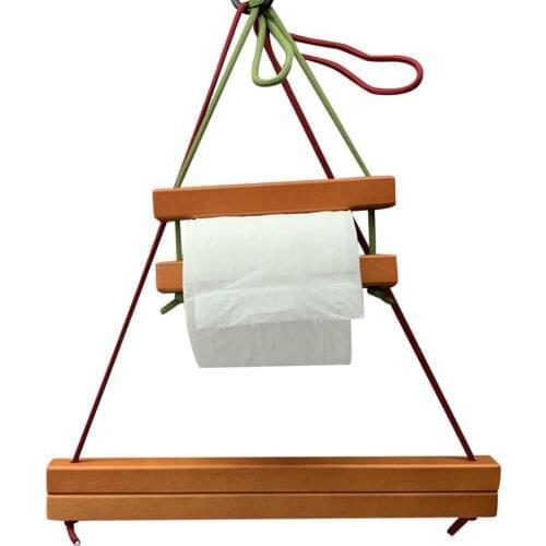 Outdoor Toilet Paper Towel Dispenser Wooden Paper Roll Holder Bathroom Contact Paper Holder Towel Roll Rack Organizer Camping