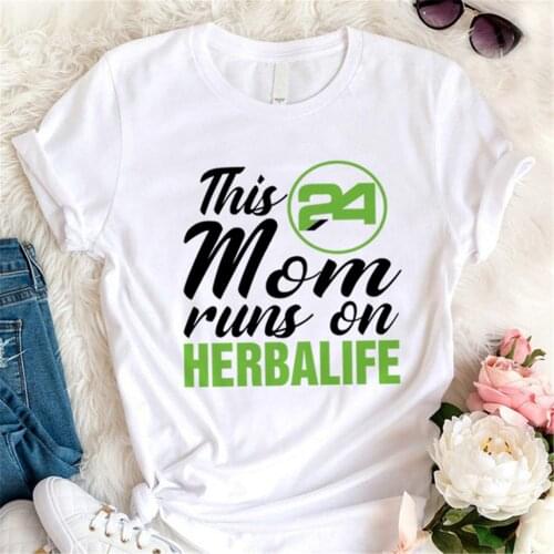 This Mom Runs on Herbalife Shirt Unisex Aesthetic Herbalife Nutrition Tees Round Neck Tops Plus Size