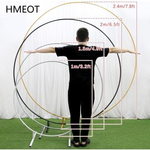 Round Wedding Arch Props Circle Wrought Iron Flower Stand Outdoor Mariage Backdrop Decor Shelf Party Scene Stage Balloon Frame