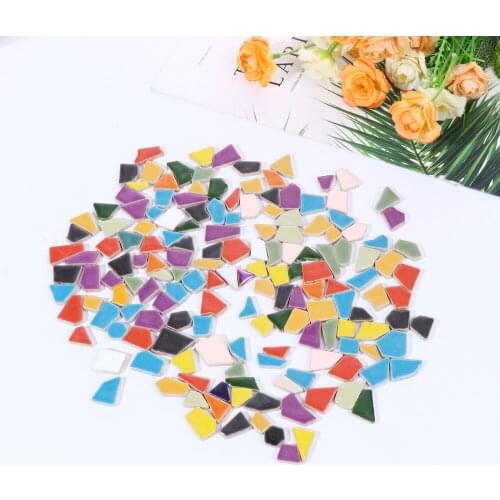 DIY Handmade Mosaic Ceramic Fragments Irregular Mosaic Stone Glazed Glitter Crystal Mosaic Stone DIY Materials