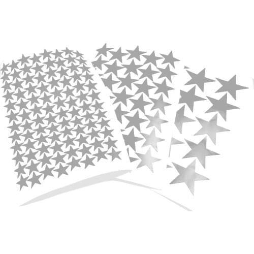 3/5/7cm Die Cut Silver Stars Wall Stickers Kids Room Wall Decor Home DIY Vinyl Matte Star Decal Wall Art Decals Baby Nursery