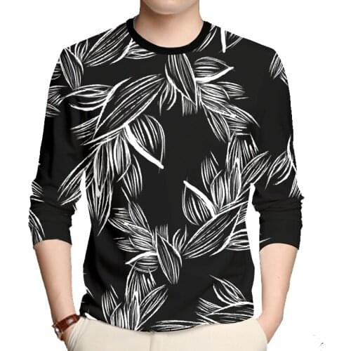 OGKB Leaves Plant Forest 3d Print Tee Long Sleeve O Neck T-shirt Men/women T Shirt Summer Tops Causal Harajuku Unisex Wholesale