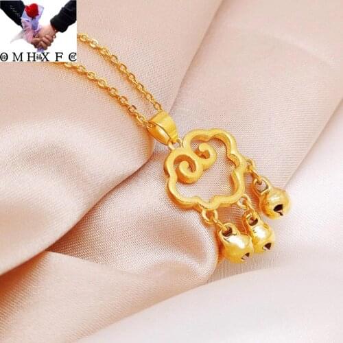 OMHXFC Jewelry Wholesale YM1470 European Fashion Woman Girl Party Birthday Wedding Gift Long-life Lock 24KT Gold Pendant Charm